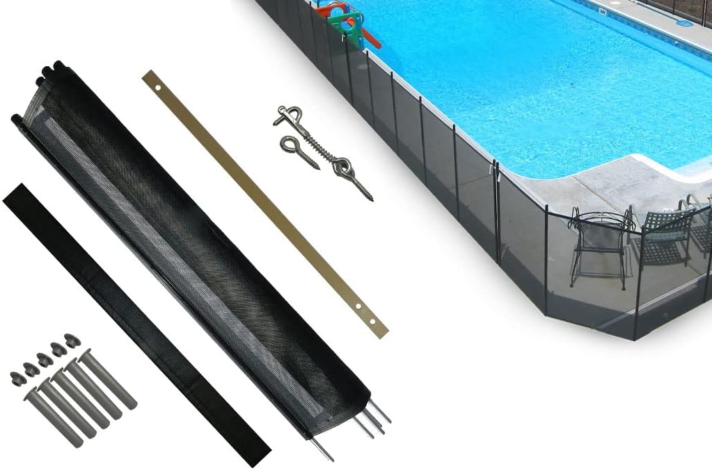 Life Saver Pool Fence 12-ft Section Black